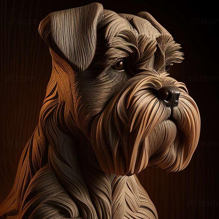 3D model Zwergschnauzer dog (STL)